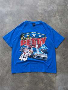Vintage Harley Davidson: Vintage 00s Blue Kyle Petty NASCAR Tee (L)