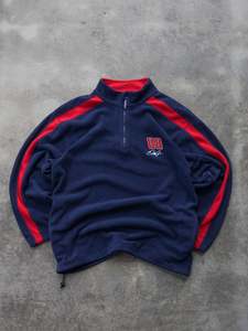 Vintage Dale Jr. NASCAR Quarter Zip Fleece Sweatshirt  (XL)