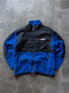 Vintage 00s Blue & Black NASCAR Fleece Jacket (L)