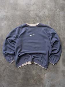 Vintage 00s Blue Nike Center Swoosh Sweatshirt (L)