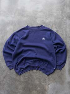 Vintage 90s Navy Adidas Sweatshirt (L)