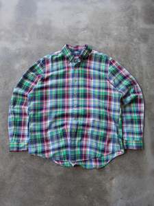 Vintage Shirts: Vintage Multi-Colour Ralph Lauren Striped Shirt (XL)