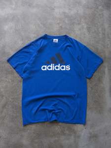 Graphic Tees: Vintage 00s Blue Adidas Logo Tee (M)
