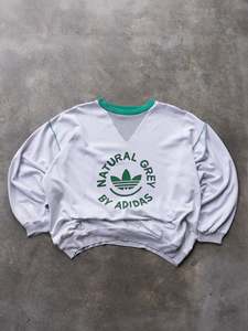 Vintage 90s Natural Grey By Adidas Graphic Sweatshirt (XL)