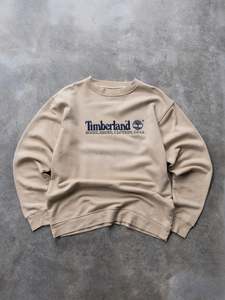 Vintage Beige Timberland Sweatshirt (XS)