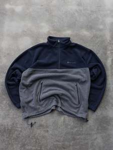 Vintage Champion Quarter Zip Fleece Sweatshirt (XL)