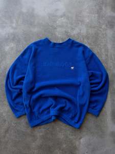 Vintage 00s Blue Big Dogs Spell Out Fleece Sweatshirt (L)