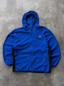 Vintage 00s Blue Starter Zip Fleece Hoodie (L)