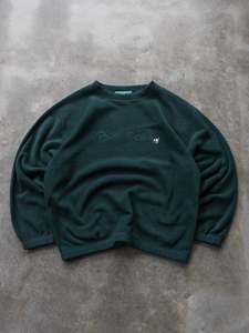 Fleece: Vintage Forest Green Big Dogs Fleece Sweatshirt (XL)