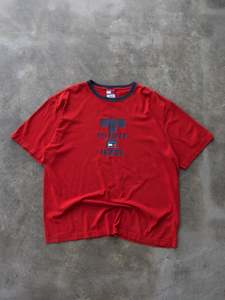 Tommy Hilfiger: Vintage Red Tommy Hilfiger Tee (XL)