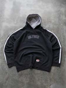 Tommy Hilfiger: Vintage 00s Black Tommy Jeans Hilfiger Spell Out Hoodie (XL)