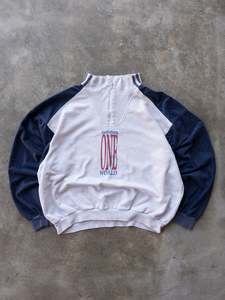 Vintage 90s Adidas One World Quarter Zip Sweatshirt (XL)