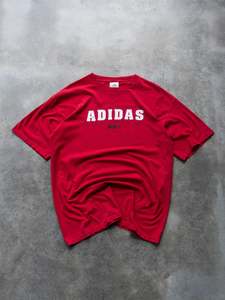 Vintage 90s Red Adidas Tee (L)