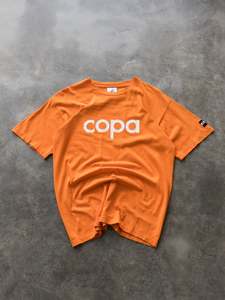 Vintage 90s Orange Adidas Copa Tee (S)