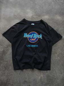 Hard Rock Cafe: Vintage 90s Black Hard Rock Cafe Las Vegas Tee (L)