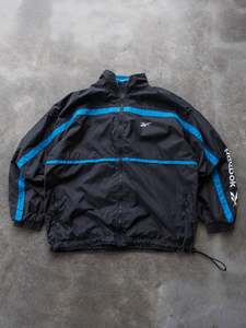 Vintage 00s Black & Blue Reebok Track Jacket (L)