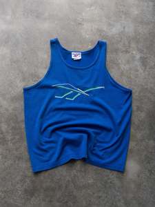 Reebok: Vintage 90s Blue Reebok Tank (XL)