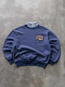 All Vintage2: Vintage 90s Denver Broncos Mock Neck Sweatshirt (L)