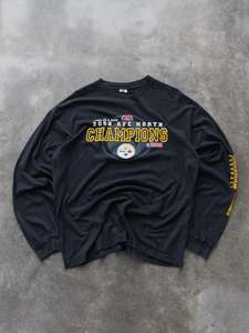 Vintage 2008 Pittsburgh Steelers AFC North Champions Long Sleeve (XL)