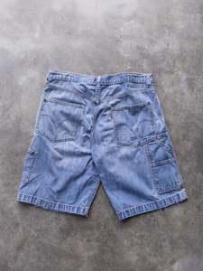 Carpenter Pants: Vintage 00s Blue Levi's Carpenter Shorts (W34)