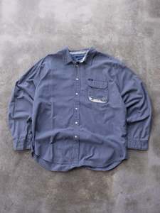 Vintage Shirts: Vintage 90s Navy & White Tommy Jeans Micro Check Shirt (2XL)