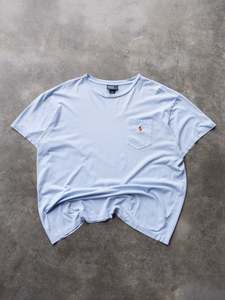 Vintage Light Blue Polo Ralph Lauren Pocket Tee (L)