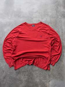 Vintage 90s Red Ralph Lauren Pocket Long Sleeve (L)