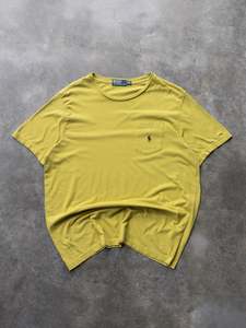 Ralph Lauren: Vintage 00s Mustard Ralph Lauren Pocket Tee (XL)