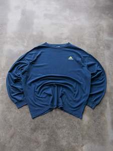 Vintage 90s Navy Adidas Long Sleeve (XL)