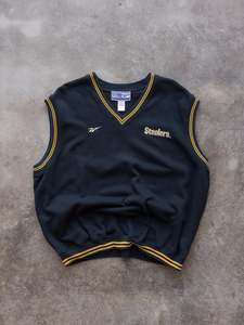 Reebok: Vintage 90s Reebok Pittsburgh Steelers Vest (XL)