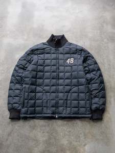 Vintage Harley Davidson: Vintage 00s Black Team Lowe's Racing Jimmie Johnson 48 Puffer Jacket (XL)
