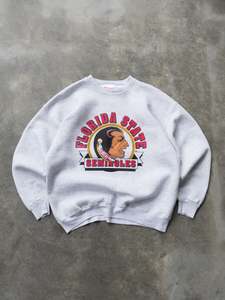 Vintage Sport And College: Vintage Grey Florida State Seminoles Sweatshirt (L)