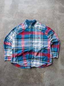 Vintage Shirts: Vintage 90s Multi Colour Nautica Plaid Shirt (XL)