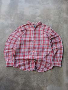 Vintage Shirts: Vintage 90s Red Plaid Ralph Lauren Shirt (M)