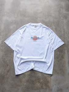 Vintage 90s White Hard Rock Cafe Barcelona Art Graphic Tee (XL)