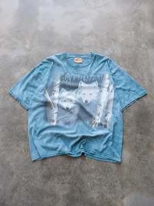 Vintage 1999 Blue Wolf Graphic Tee (L)