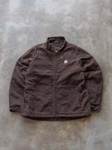 Vintage Brown Carhartt Sherpa Lined Sierra Jacket (Women's L)
