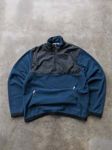 Fleece: Vintage 00s Navy Nike Quarter Zip Fleece Jacket (L)