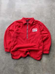 Vintage 90s Marlboro Reversible Quarter Zip Fleece Sweatshirt (M)