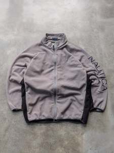 Vintage 00s Taupe Nautica Fleece Jacket (2XL)