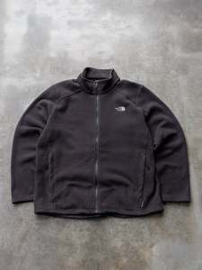 Vintage Black The North Face Full Zip Fleece Jacket (XL)