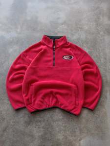 Vintage 90s Red Hard Rock Cafe Denver Fleece Sweatshirt (S)