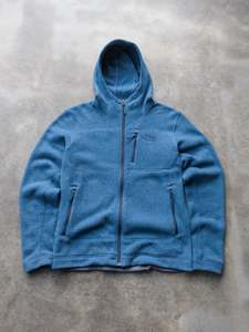 Fleece: Vintage Blue The North Face Zip Fleece Hoodie (M)