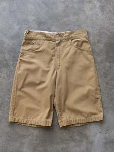 Carpenter Pants: Vintage Tan Dickies Canvas Carpenter Shorts (W34)