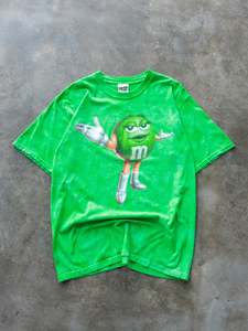 Vintage 00s Green M&M's Graphic Tee (L)
