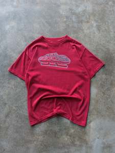 Vintage 90s Red Adidas Graphic Tee (S)