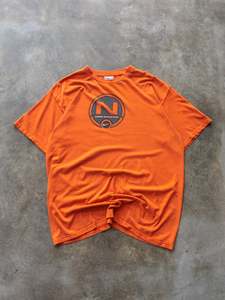 Vintage 00s Orange Nike Athletics Graphic Tee (L)