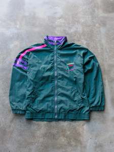 Earth Tones: Vintage 90s Teal & Purple Fila Jacket (L)