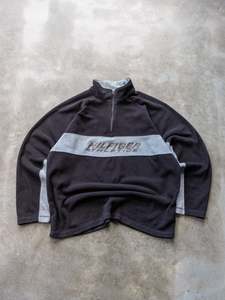 Vintage 90s Tommy Hilfiger Quarter Zip Fleece Sweatshirt (XL)
