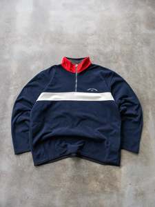 Vintage 90s Tommy Hilfiger Quarter Zip Fleece Sweatshirt (XL)